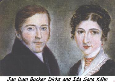 Painted from a miniature of Jan Dam Backer Dirks and Ida Sara Köhn.  Click to see a larger picture.