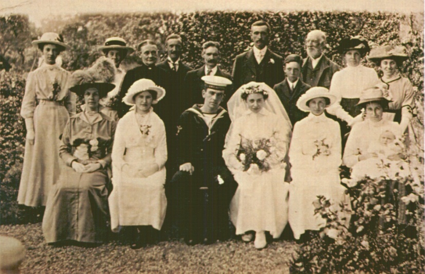 Wedding photograph of Charles Elvy to Nancy Haben